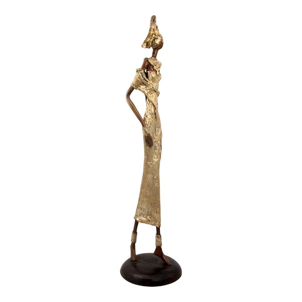 Bronze Issouf 80 cm doré n°2 Bronzes d&#39;Afrique