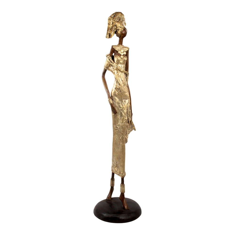 Bronze Issouf 80 cm doré n°2 Bronzes d&#39;Afrique