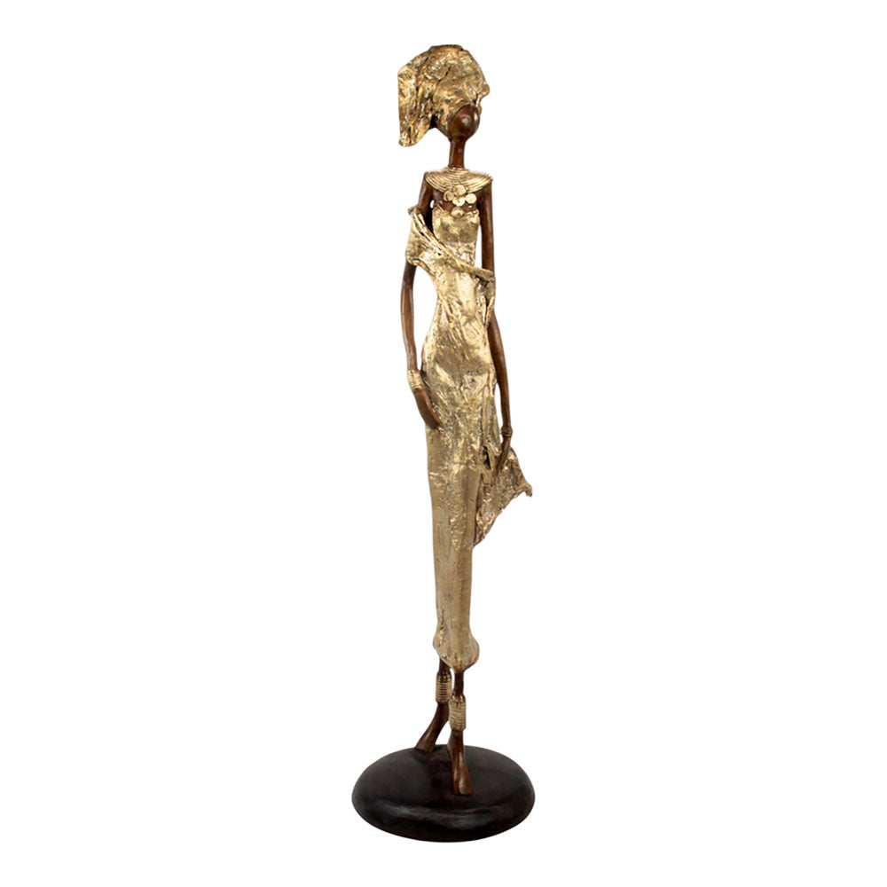 Bronze Issouf 80 cm doré n°2 Bronzes d&#39;Afrique