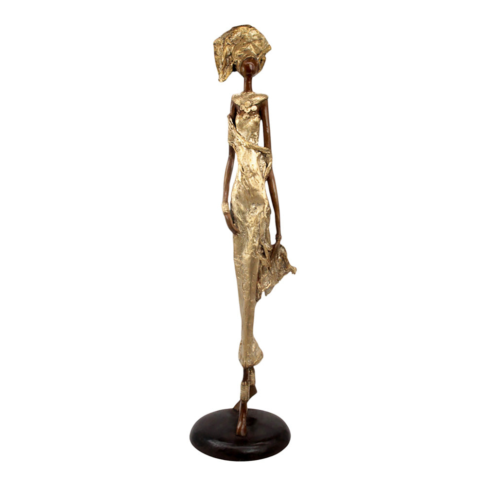 Bronze Issouf 80 cm doré n°2 Bronzes d&#39;Afrique