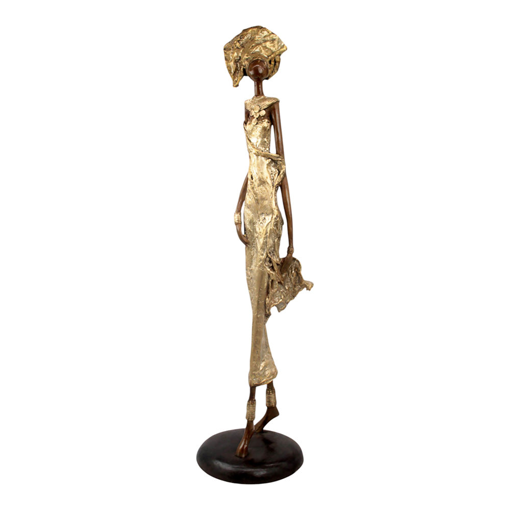 Bronze Issouf 80 cm doré n°2 Bronzes d&#39;Afrique