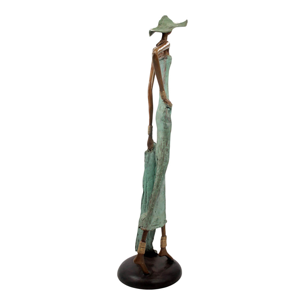 Bronze Issouf 80 cm vert n°3 Bronzes d&#39;Afrique