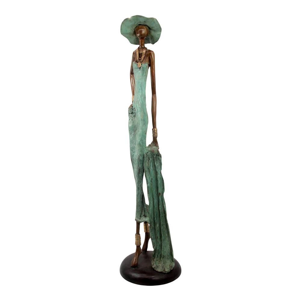 Bronze Issouf 80 cm vert n°3 Bronzes d&#39;Afrique