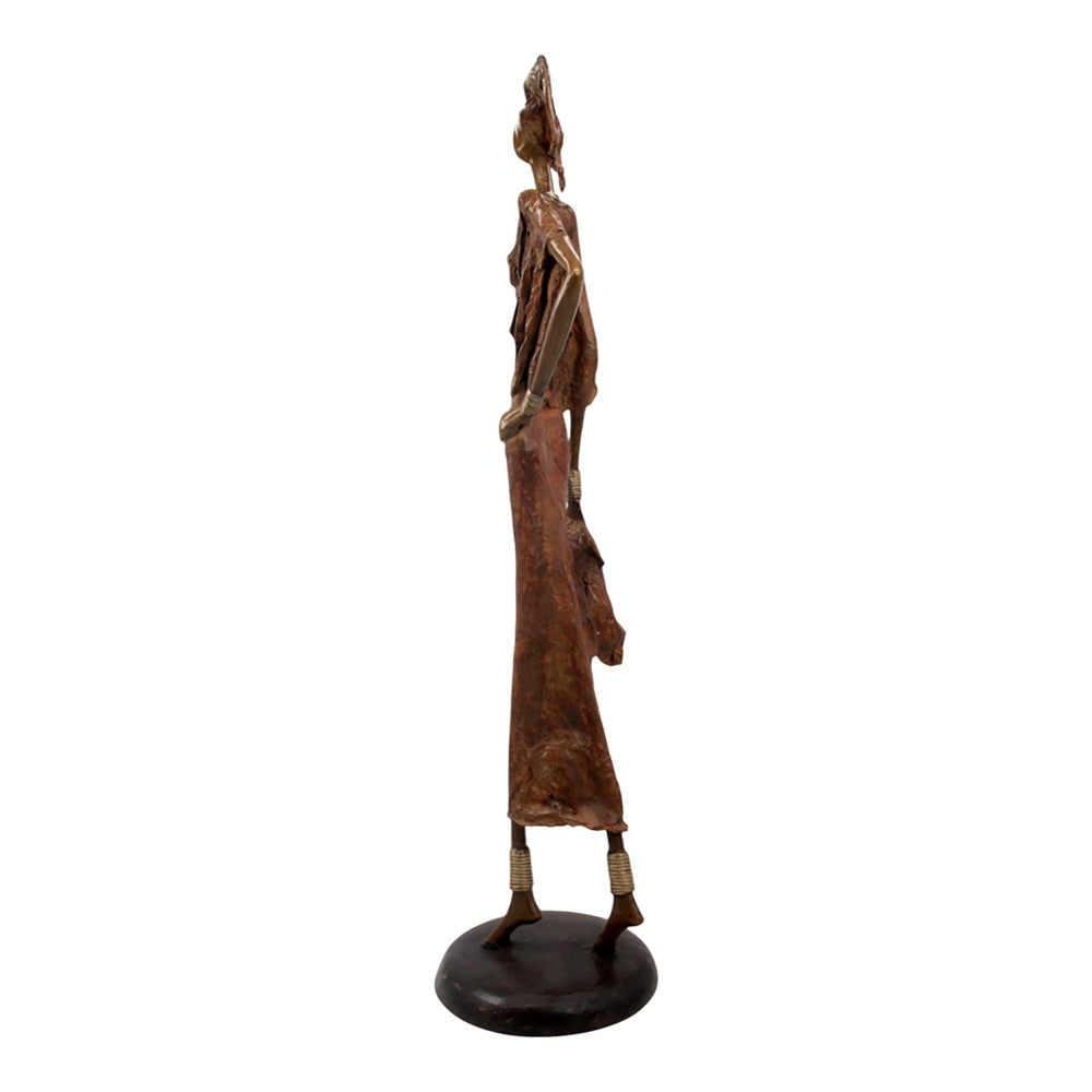 Bronze Issouf 80 cm marron n°1 Bronzes d&#39;Afrique
