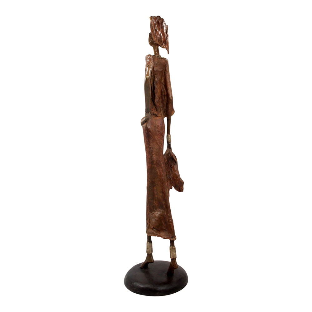 Bronze Issouf 80 cm marron n°1 Bronzes d&#39;Afrique