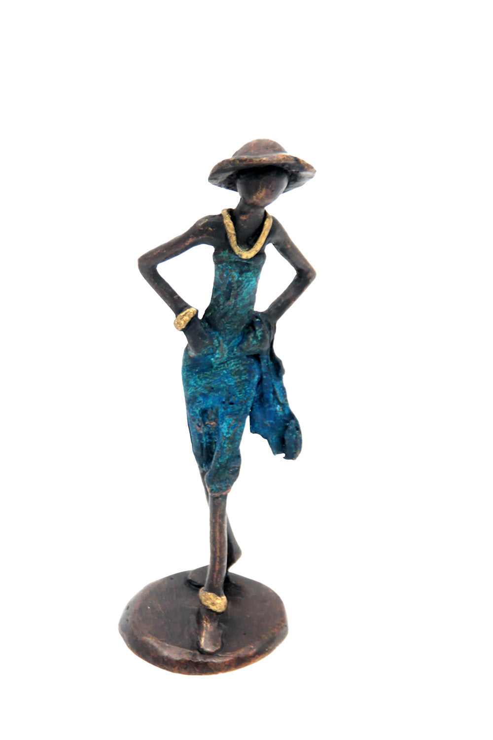 Bronze 15 cm bleu n°23 Bronzes d'Afrique