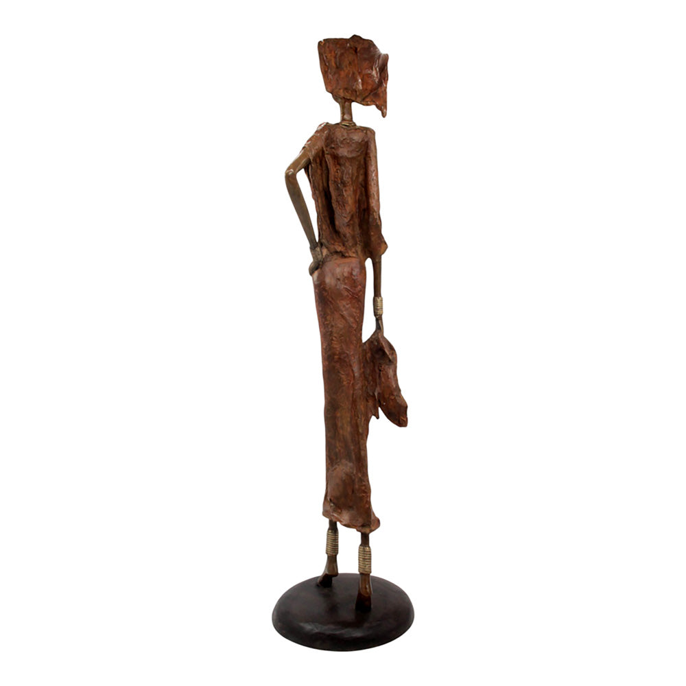 Bronze Issouf 80 cm marron n°1 Bronzes d&#39;Afrique