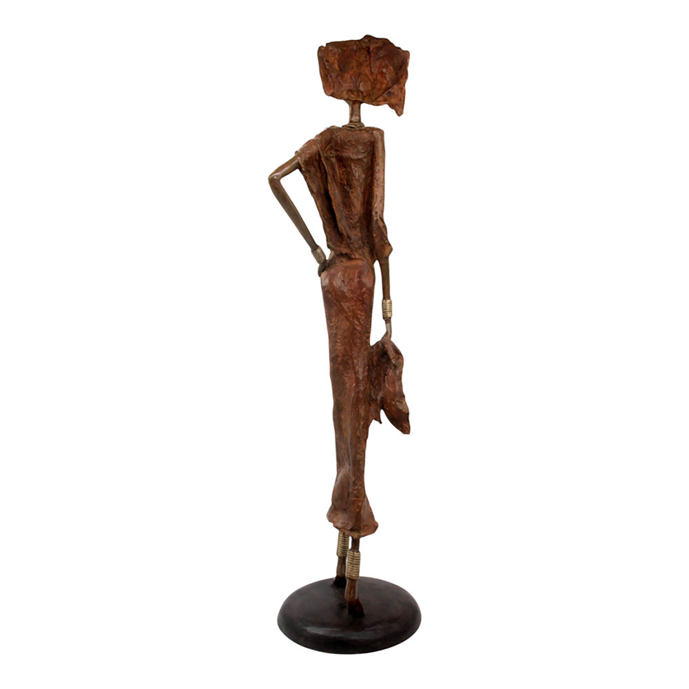 Bronze Issouf 80 cm marron n°1 Bronzes d&#39;Afrique
