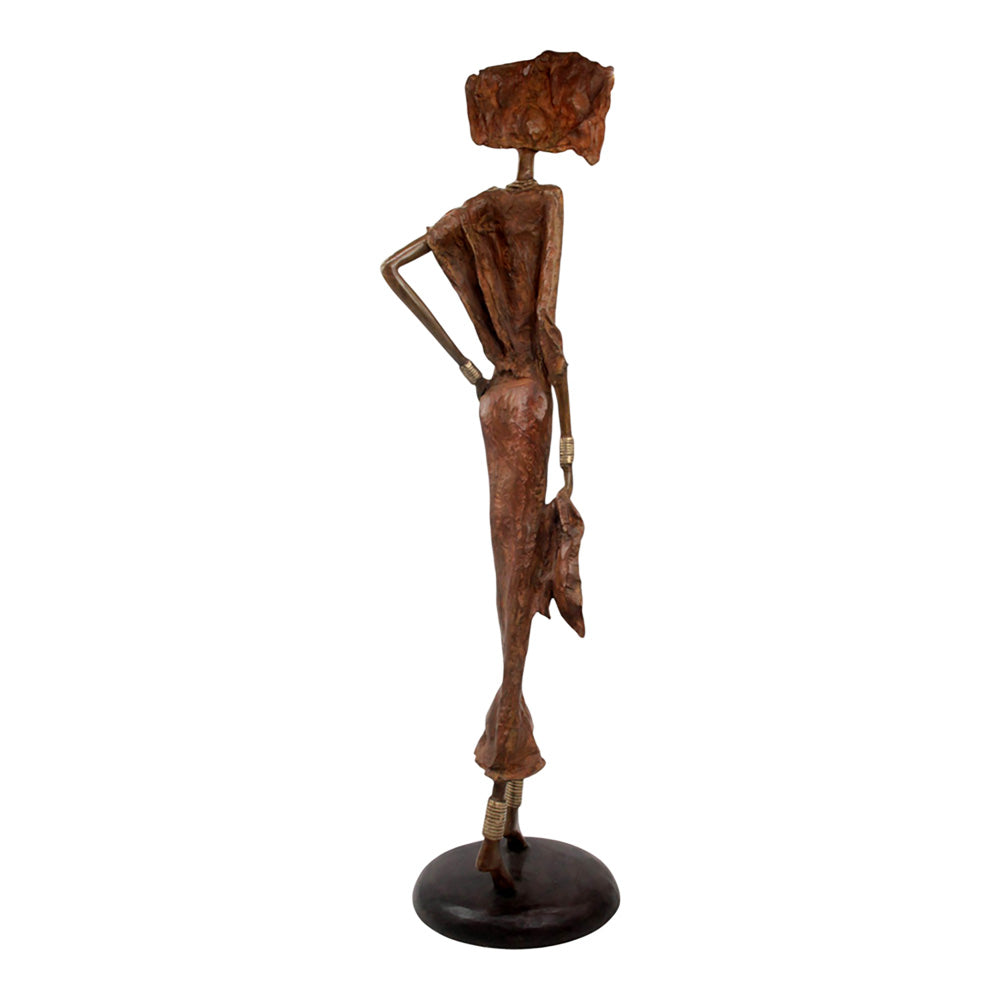 Bronze Issouf 80 cm marron n°1 Bronzes d&#39;Afrique