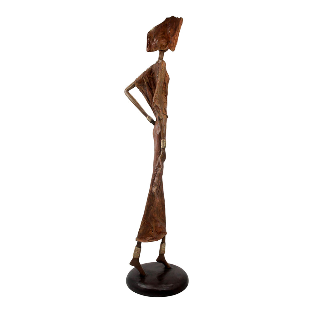Bronze Issouf 80 cm marron n°1 Bronzes d&#39;Afrique