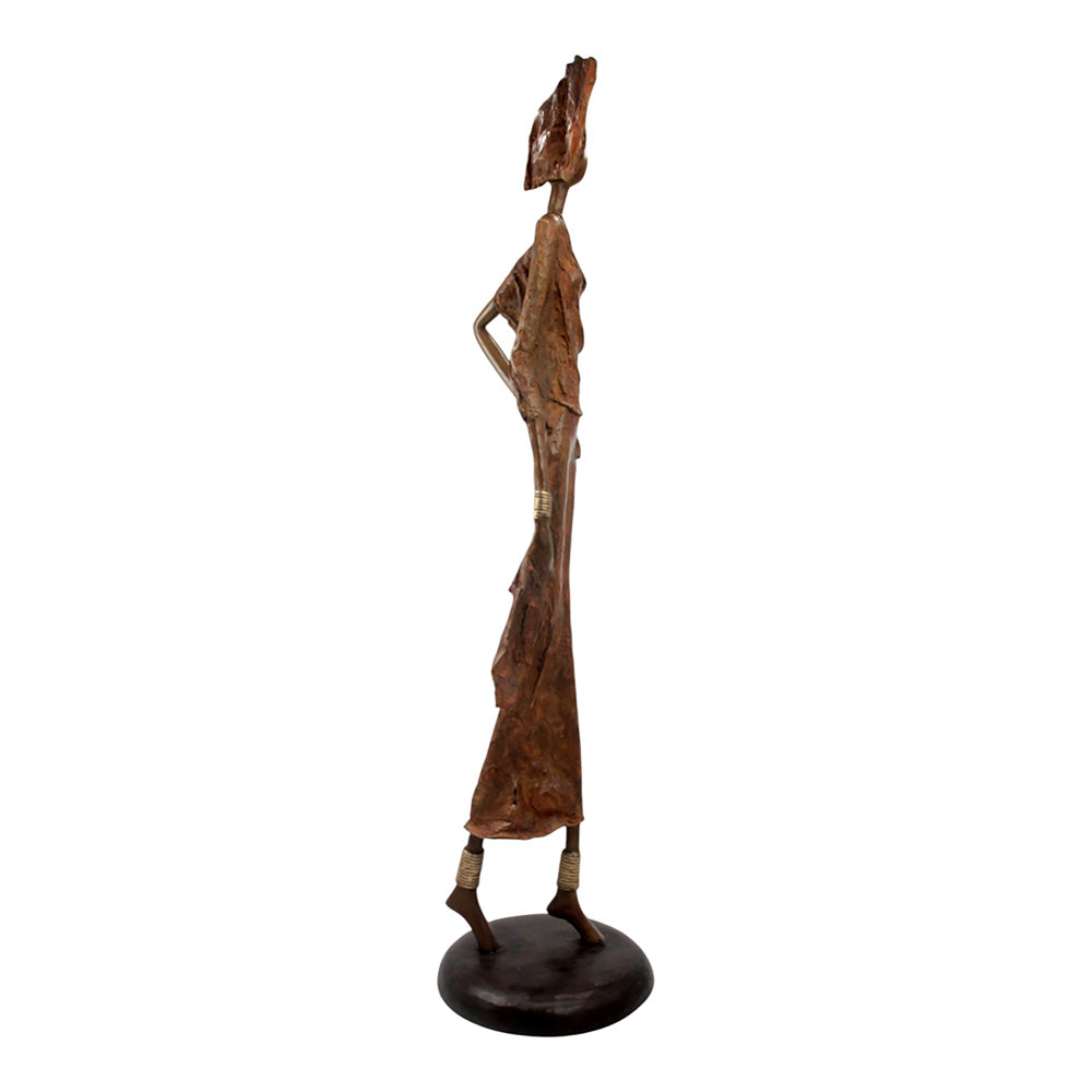 Bronze Issouf 80 cm marron n°1 Bronzes d&#39;Afrique