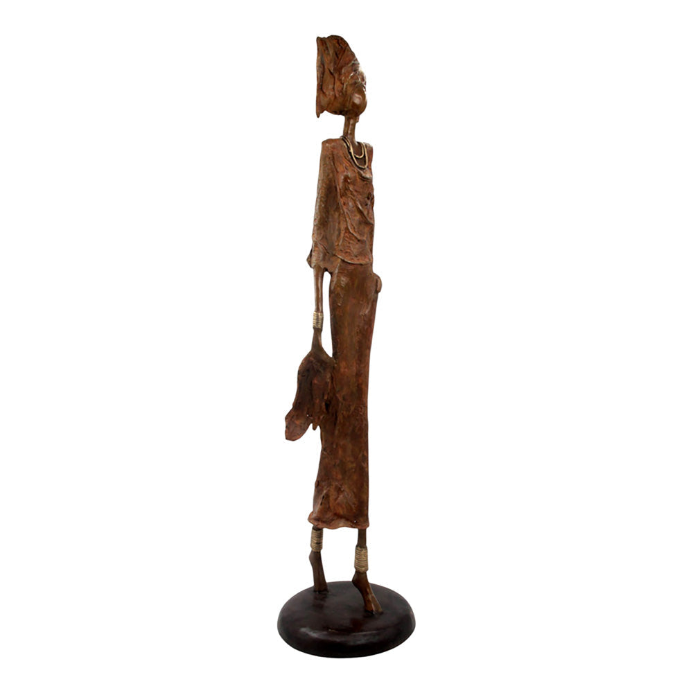 Bronze Issouf 80 cm marron n°1 Bronzes d&#39;Afrique