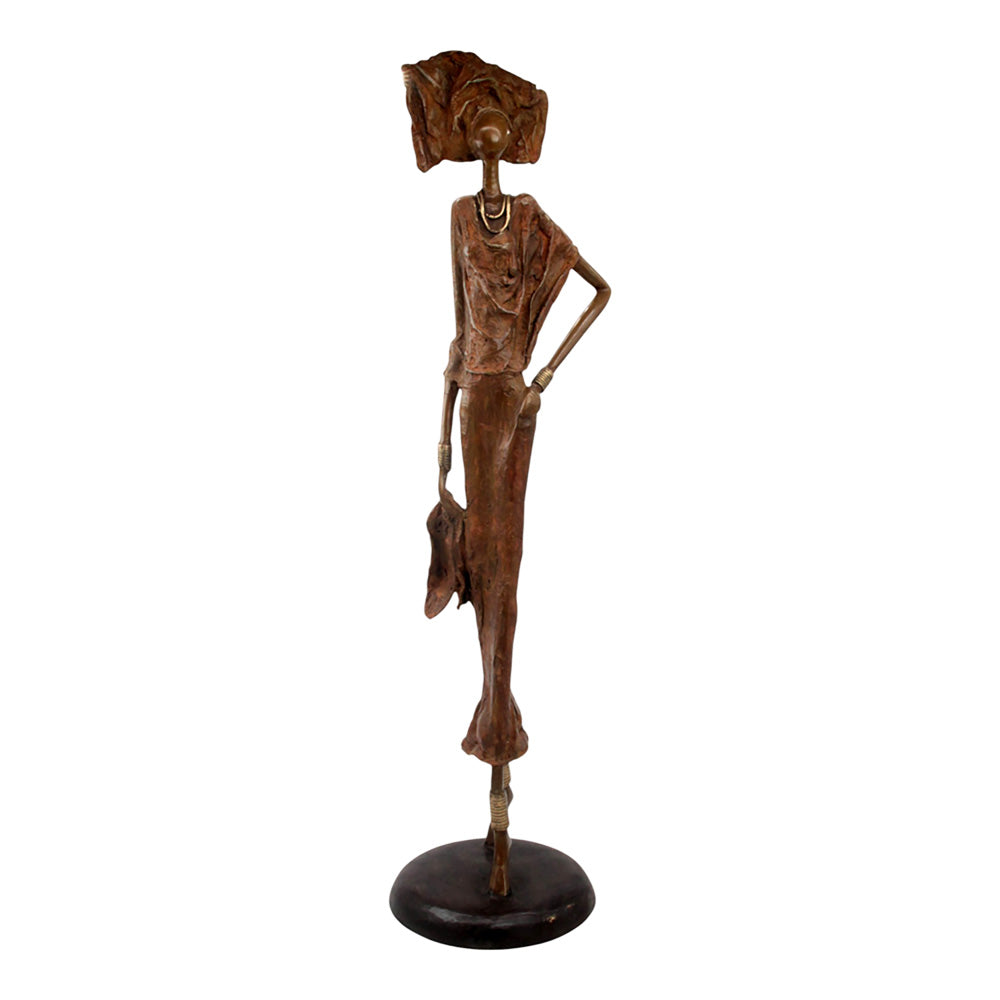 Bronze Issouf 80 cm marron n°1 Bronzes d&#39;Afrique
