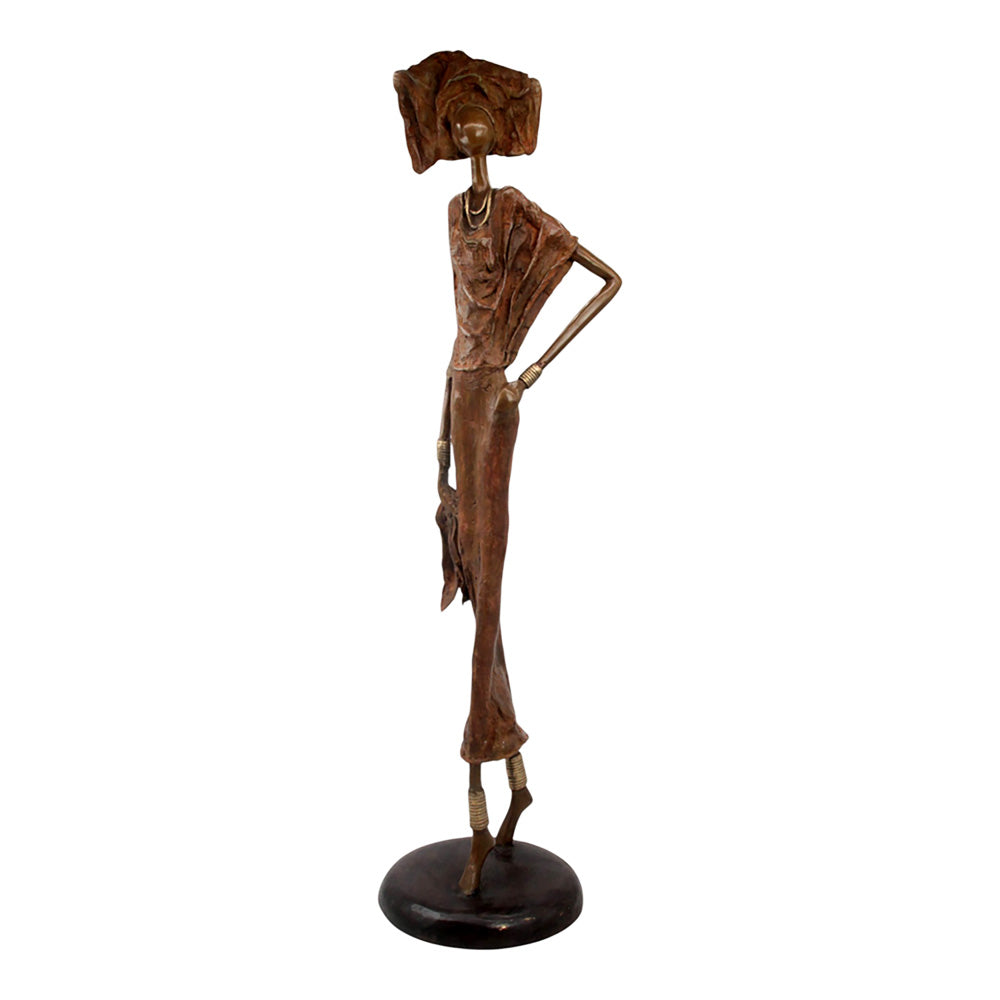 Bronze Issouf 80 cm marron n°1 Bronzes d&#39;Afrique