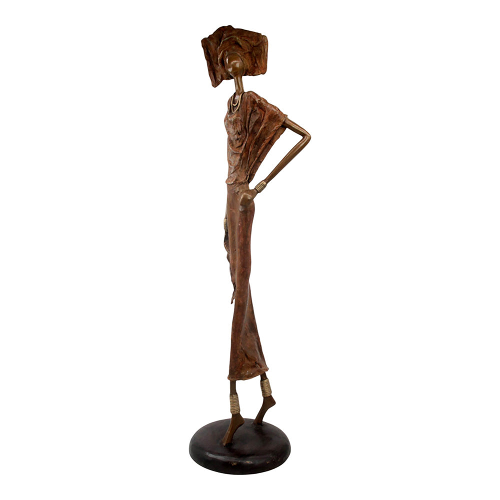 Bronze Issouf 80 cm marron n°1 Bronzes d&#39;Afrique