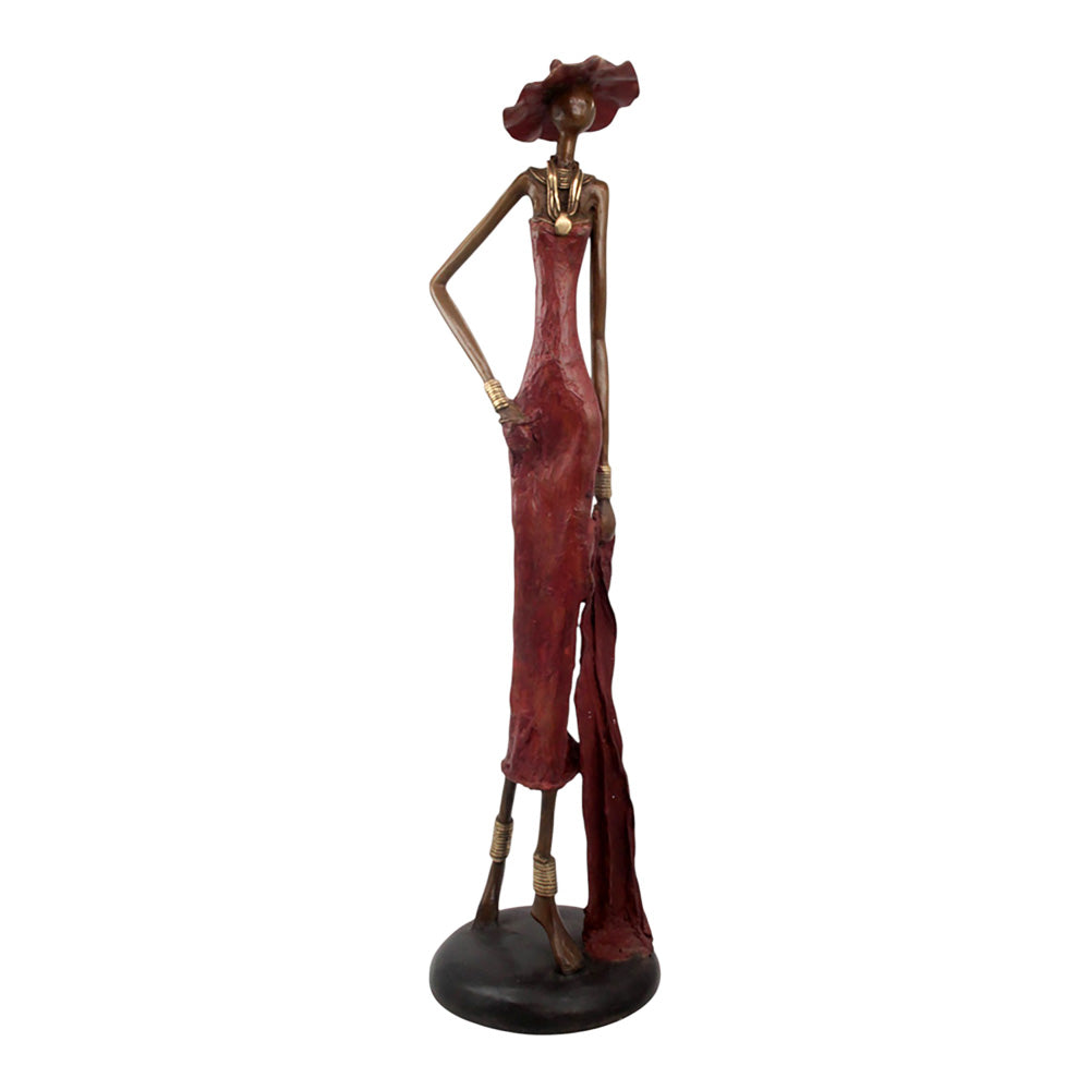 Bronze Issouf 80 cm rouge n°3 Bronzes d&#39;Afrique