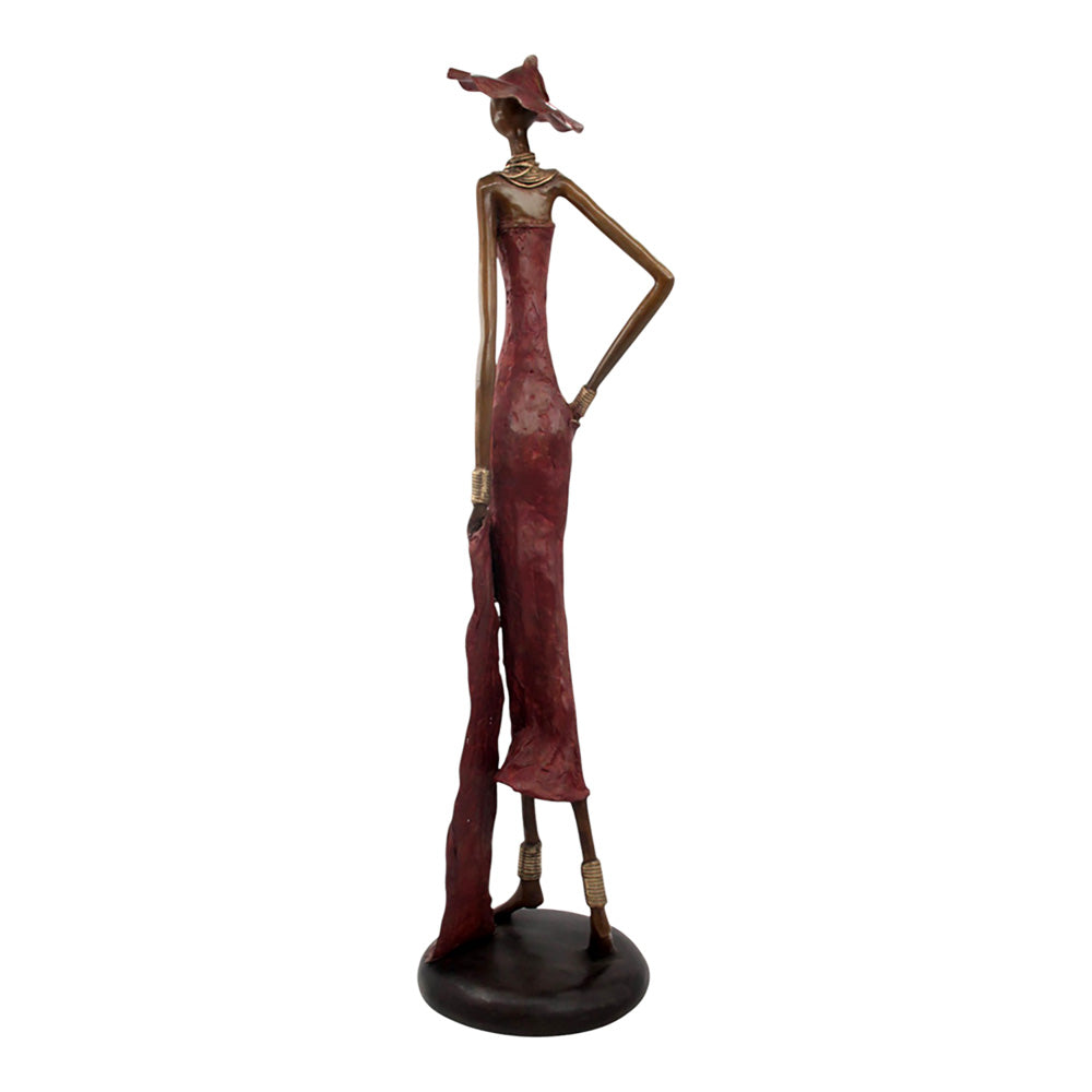 Bronze Issouf 80 cm rouge n°3 Bronzes d&#39;Afrique