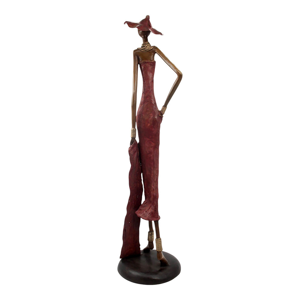 Bronze Issouf 80 cm rouge n°3 Bronzes d&#39;Afrique