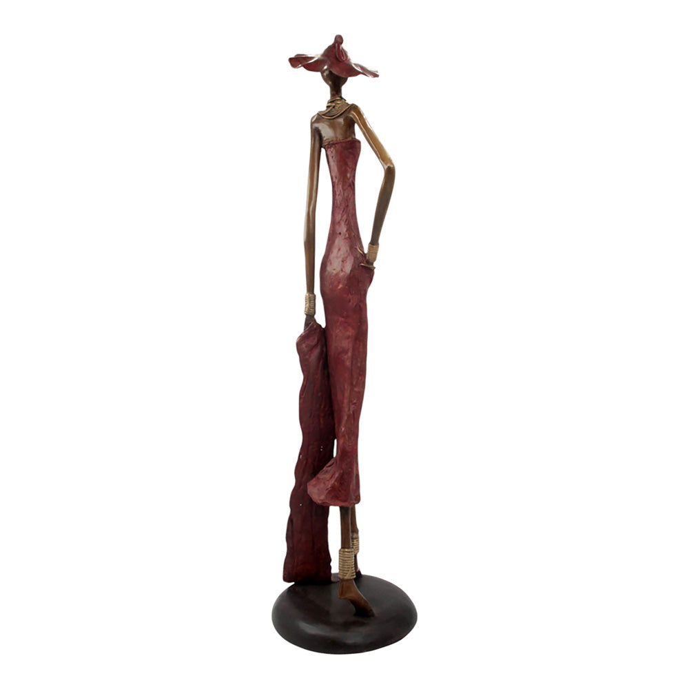 Bronze Issouf 80 cm rouge n°3 Bronzes d&#39;Afrique