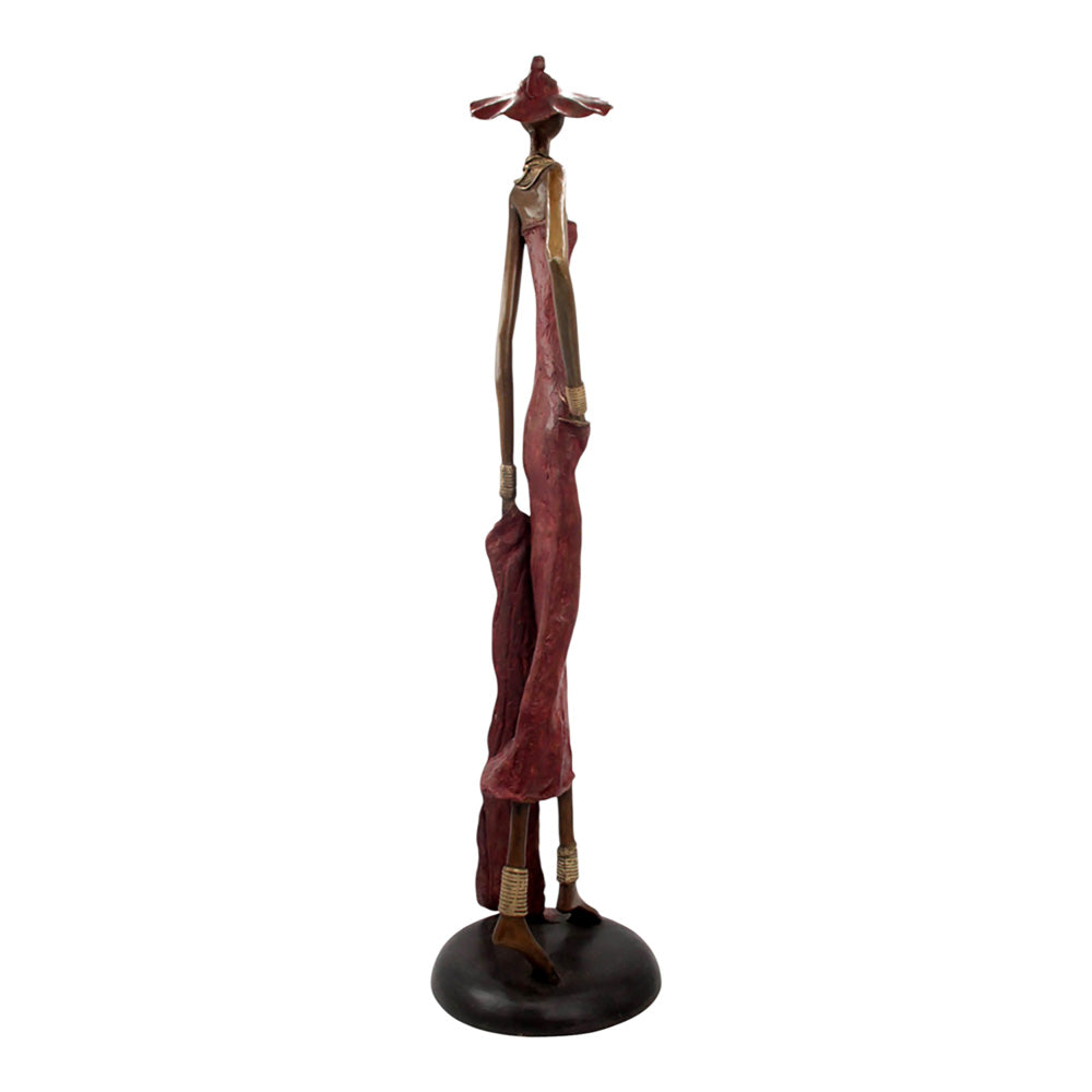 Bronze Issouf 80 cm rouge n°3 Bronzes d&#39;Afrique