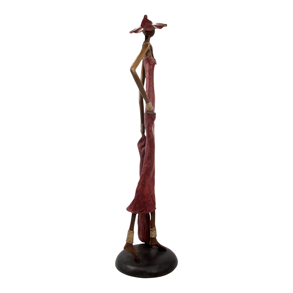 Bronze Issouf 80 cm rouge n°3 Bronzes d&#39;Afrique