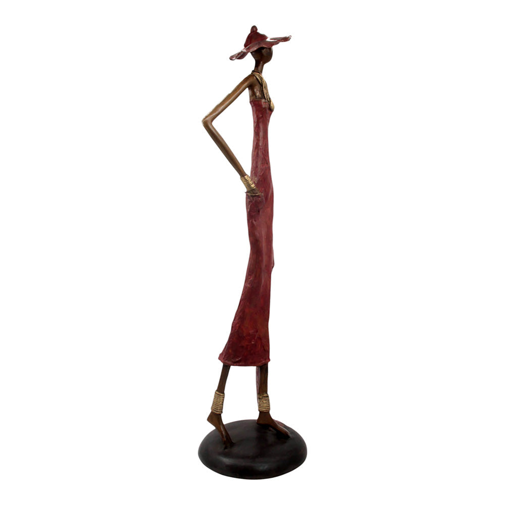 Bronze Issouf 80 cm rouge n°3 Bronzes d&#39;Afrique