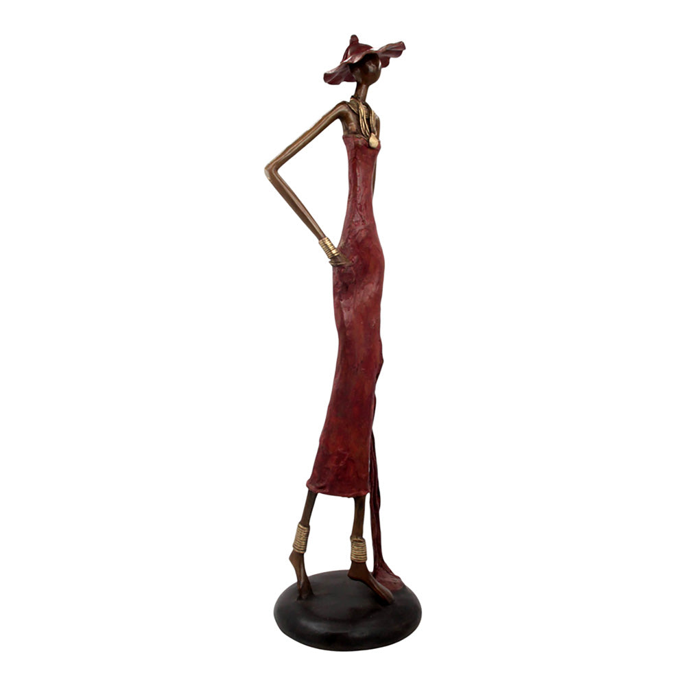 Bronze Issouf 80 cm rouge n°3 Bronzes d&#39;Afrique