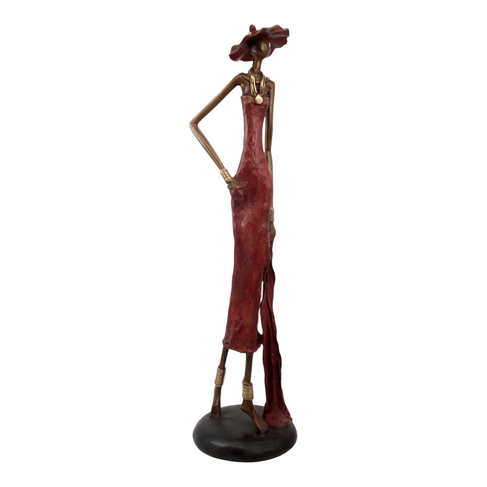 Bronze Issouf 80 cm rouge n°3 Bronzes d&#39;Afrique