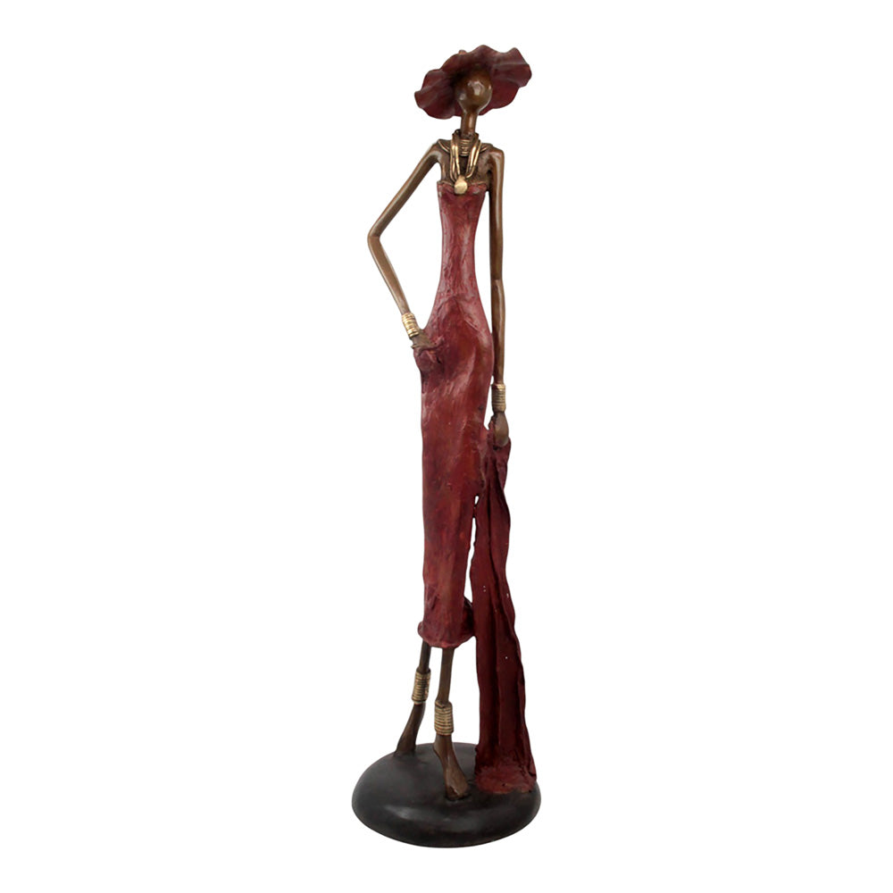 Bronze Issouf 80 cm rouge n°3 Bronzes d&#39;Afrique