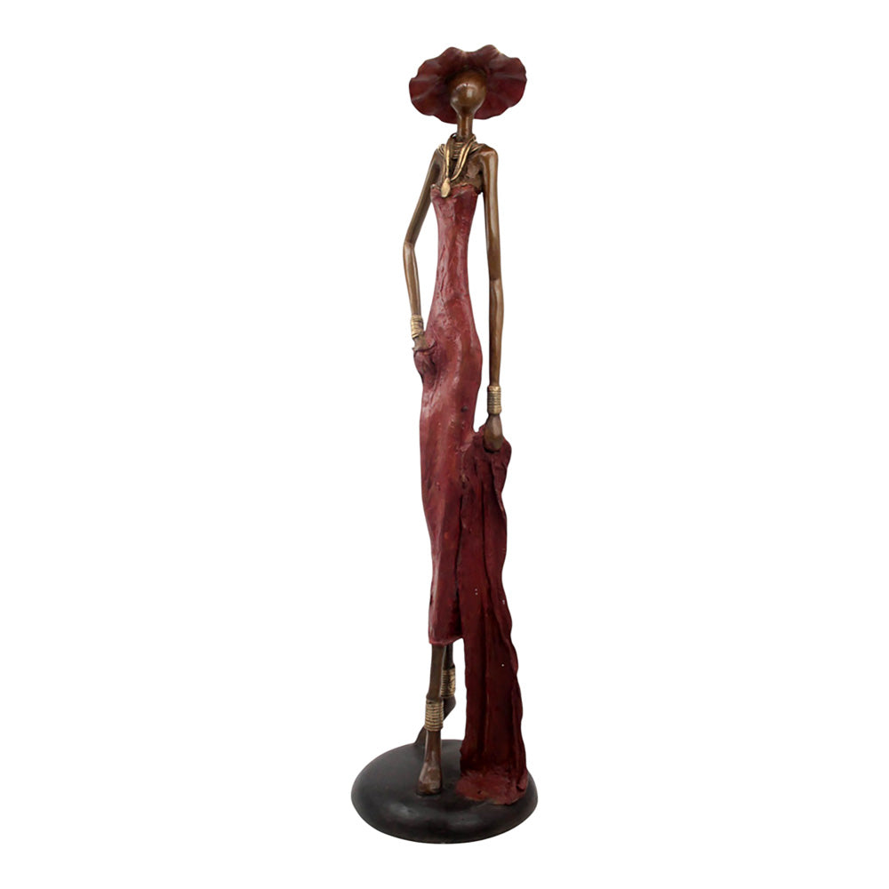 Bronze Issouf 80 cm rouge n°3 Bronzes d&#39;Afrique