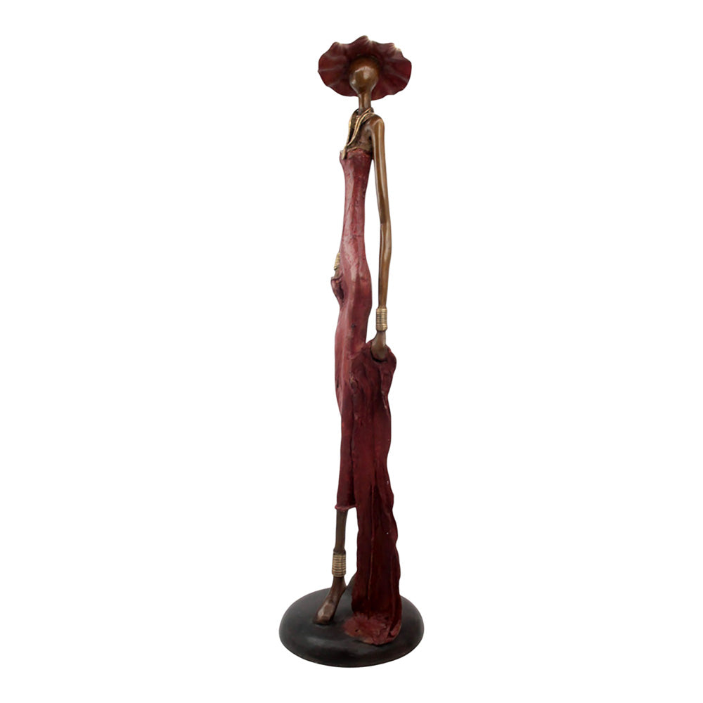 Bronze Issouf 80 cm rouge n°3 Bronzes d&#39;Afrique