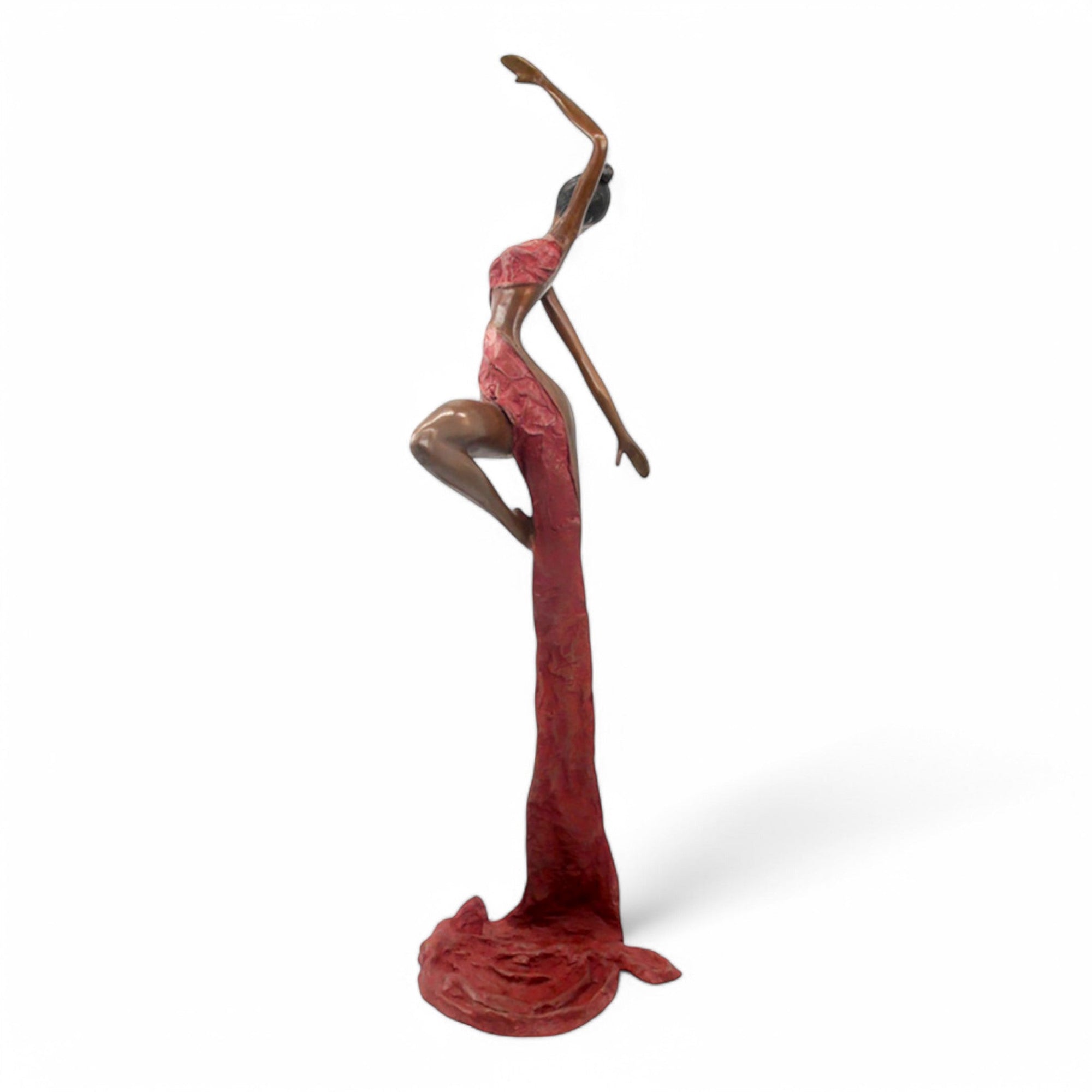 Bronze Issouf danseuse 70 cm rouge n°2 Bronzes d&#39;Afrique