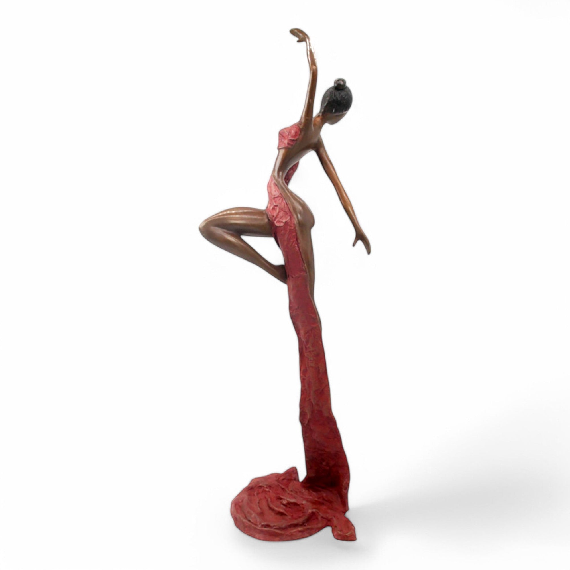 Bronze Issouf danseuse 70 cm rouge n°2 Bronzes d&#39;Afrique