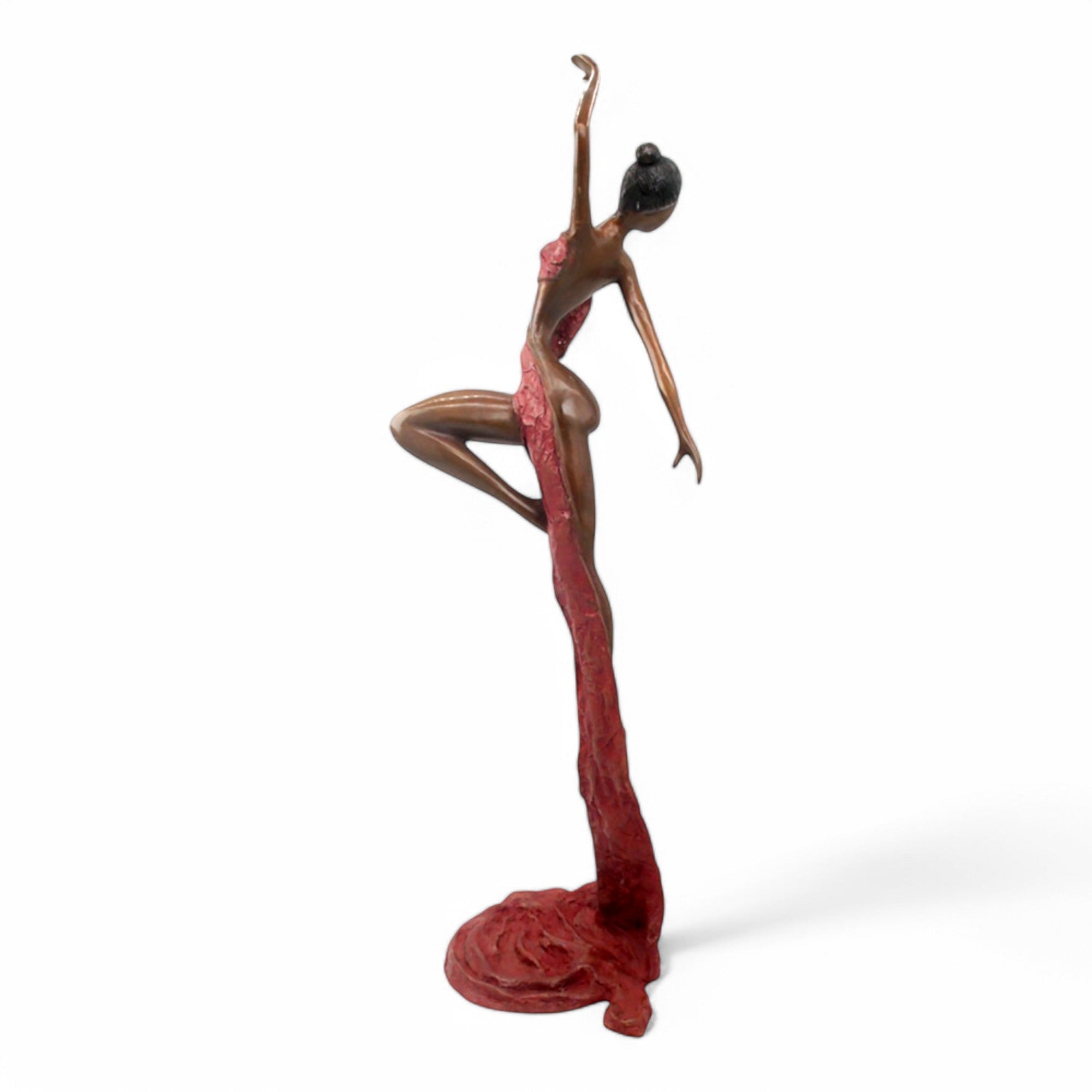Bronze Issouf danseuse 70 cm rouge n°2 Bronzes d&#39;Afrique