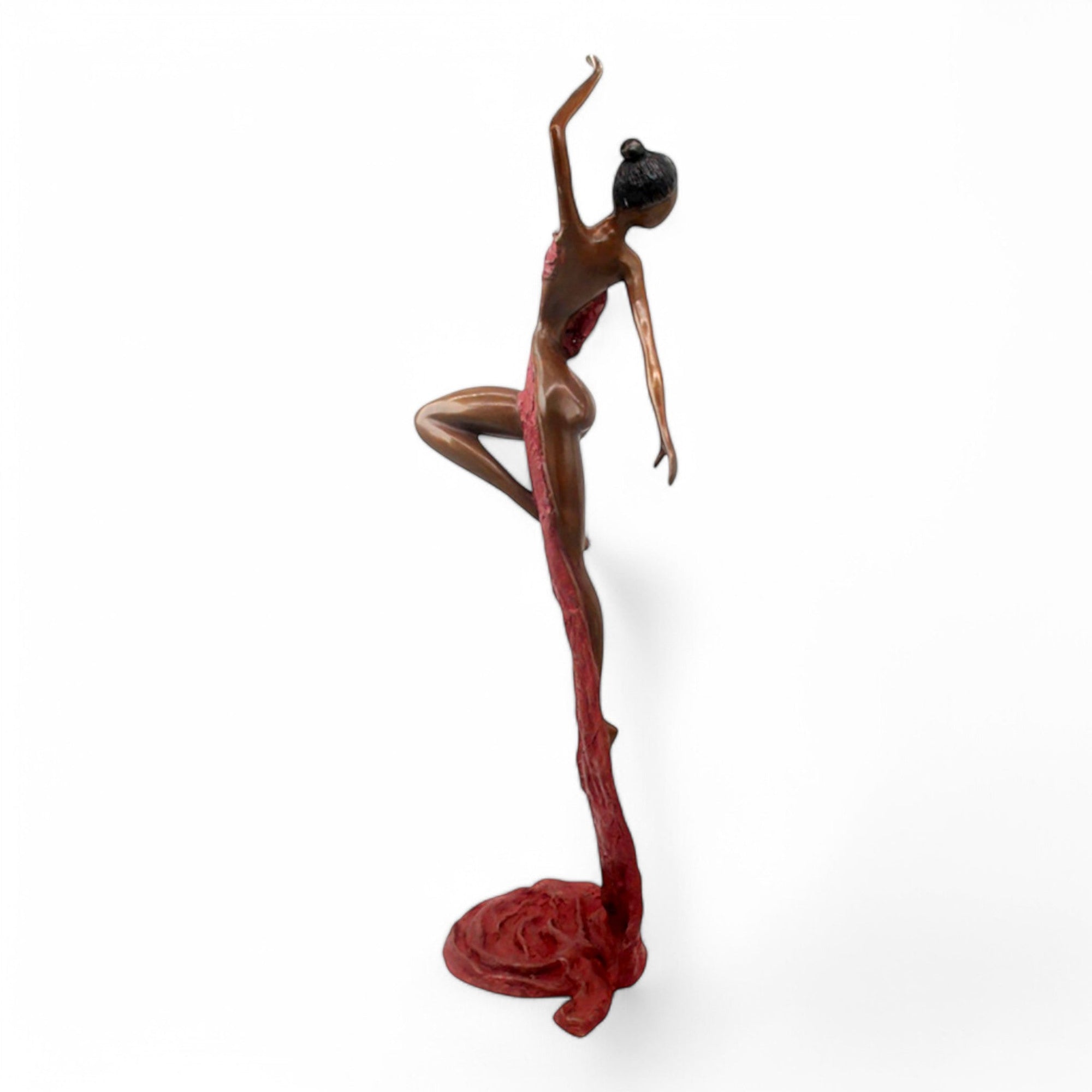 Bronze Issouf danseuse 70 cm rouge n°2 Bronzes d&#39;Afrique
