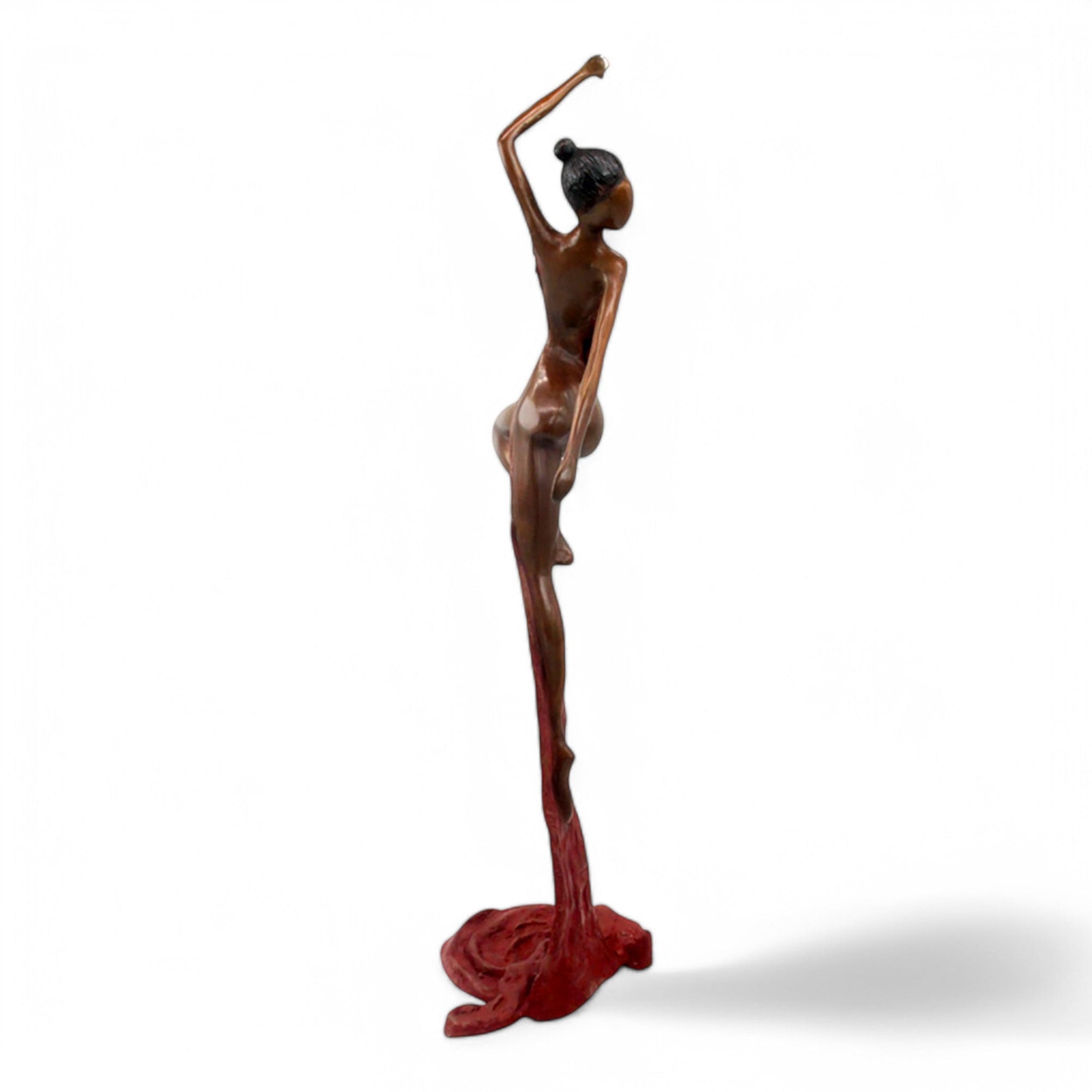 Bronze Issouf danseuse 70 cm rouge n°2 Bronzes d&#39;Afrique