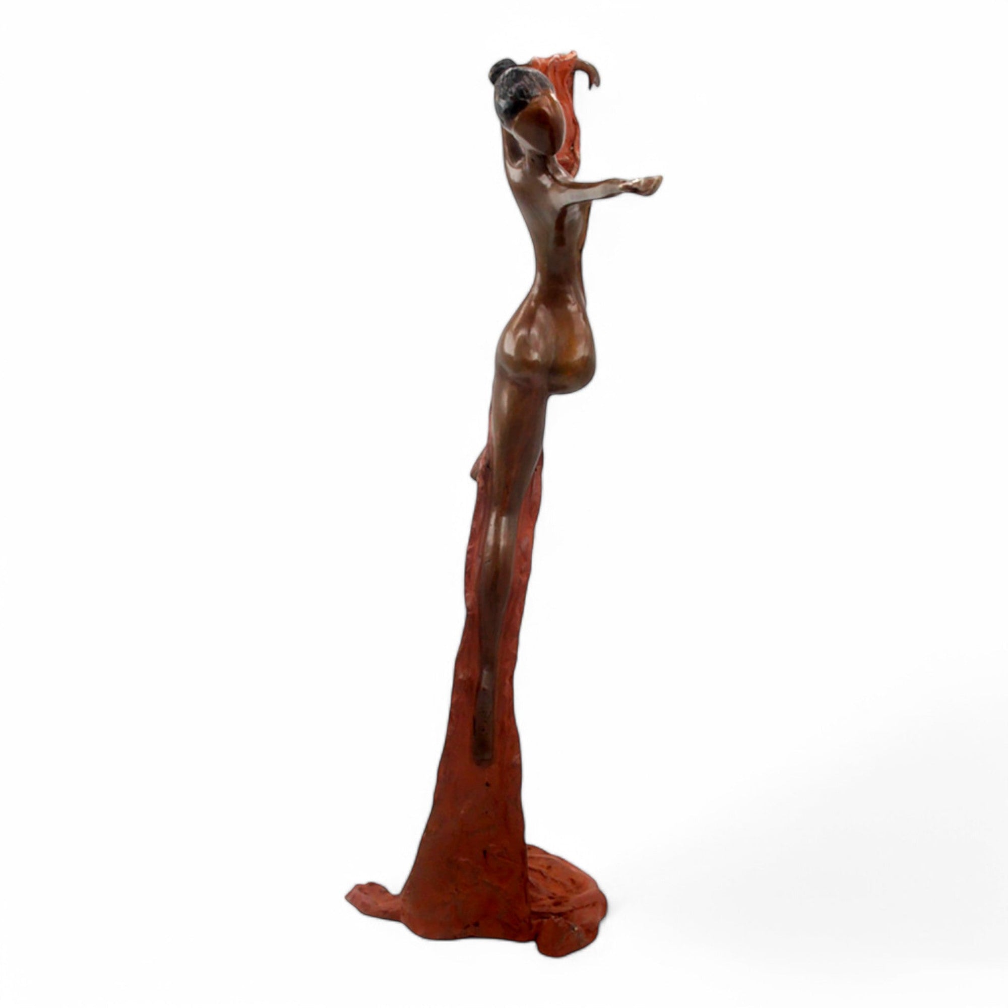 Bronze Issouf danseuse 70 cm marron n°2 Bronzes d&#39;Afrique