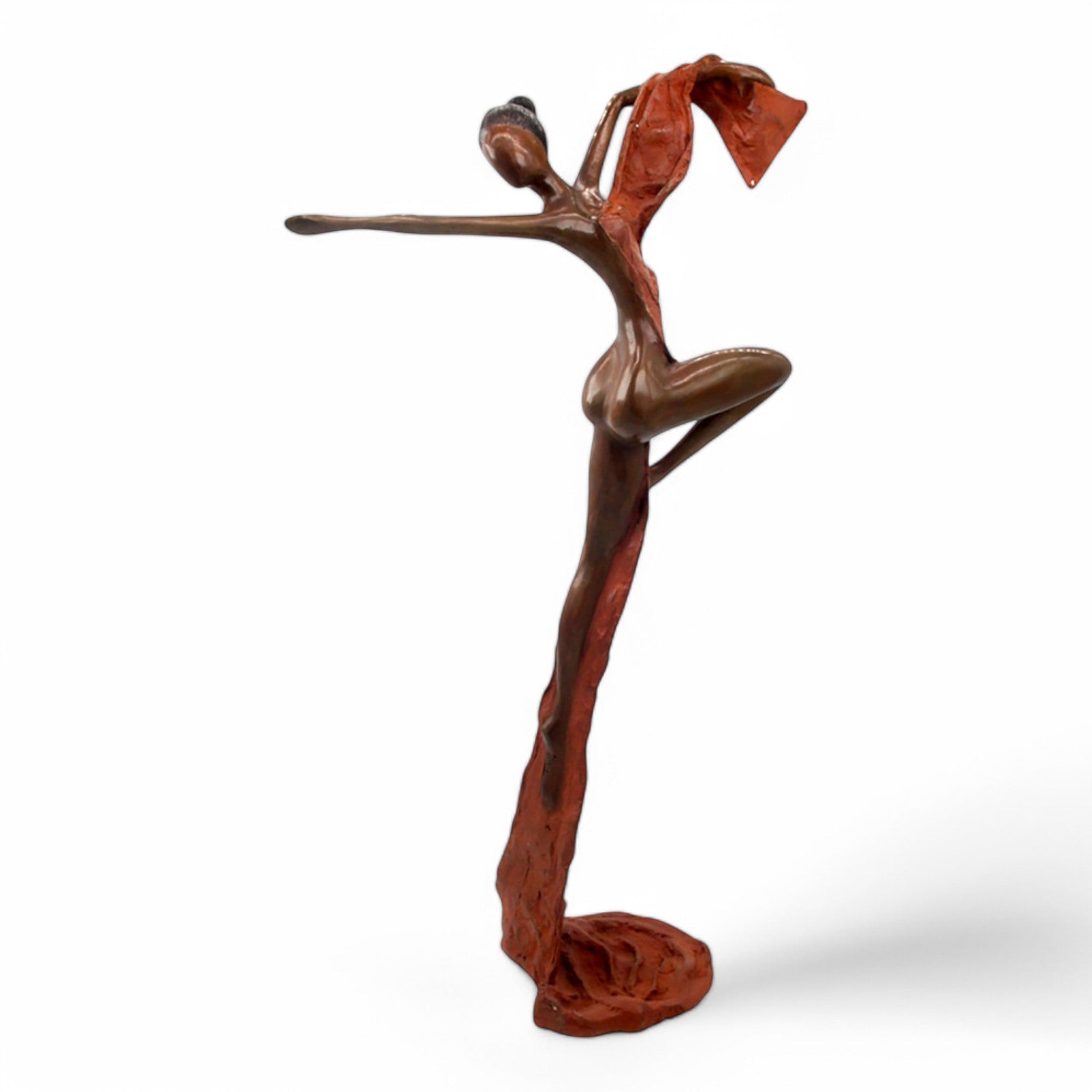 Bronze Issouf danseuse 70 cm marron n°2 Bronzes d&#39;Afrique
