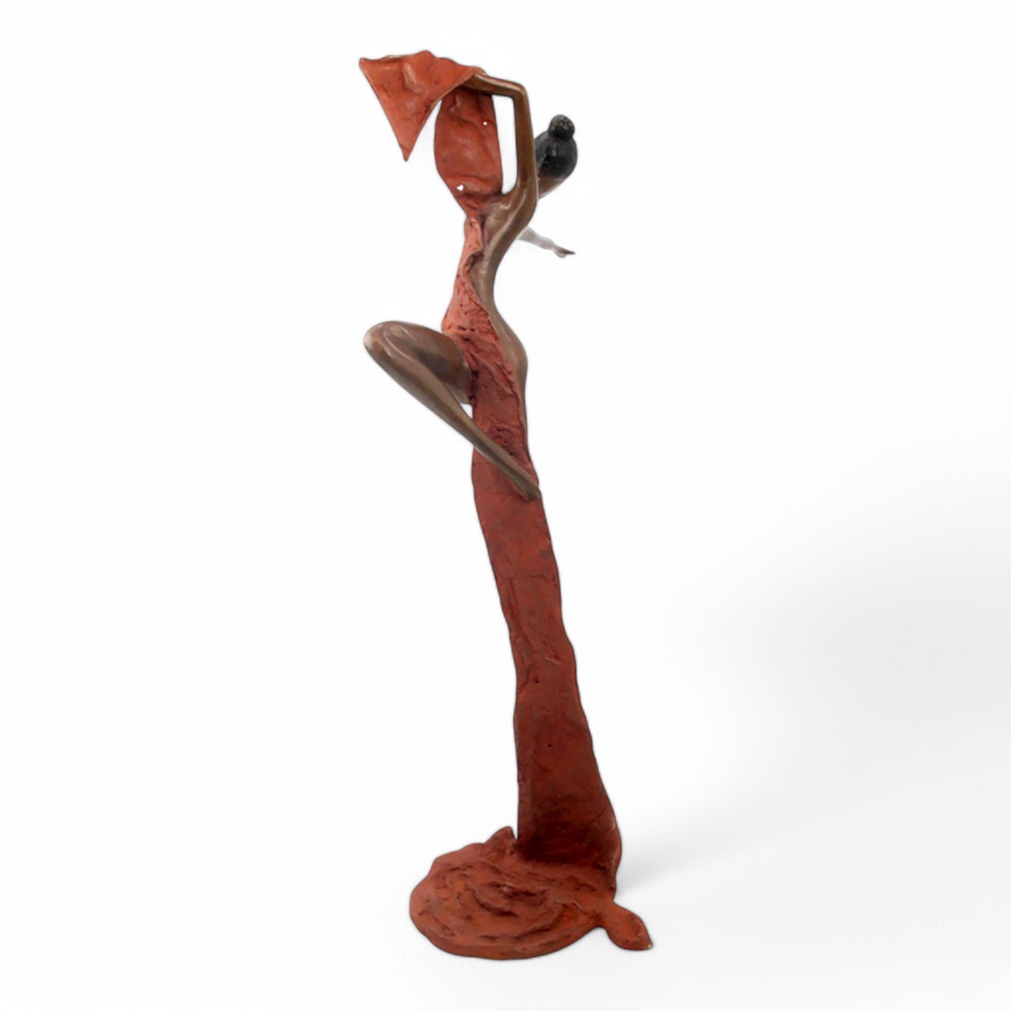 Bronze Issouf danseuse 70 cm marron n°2 Bronzes d&#39;Afrique