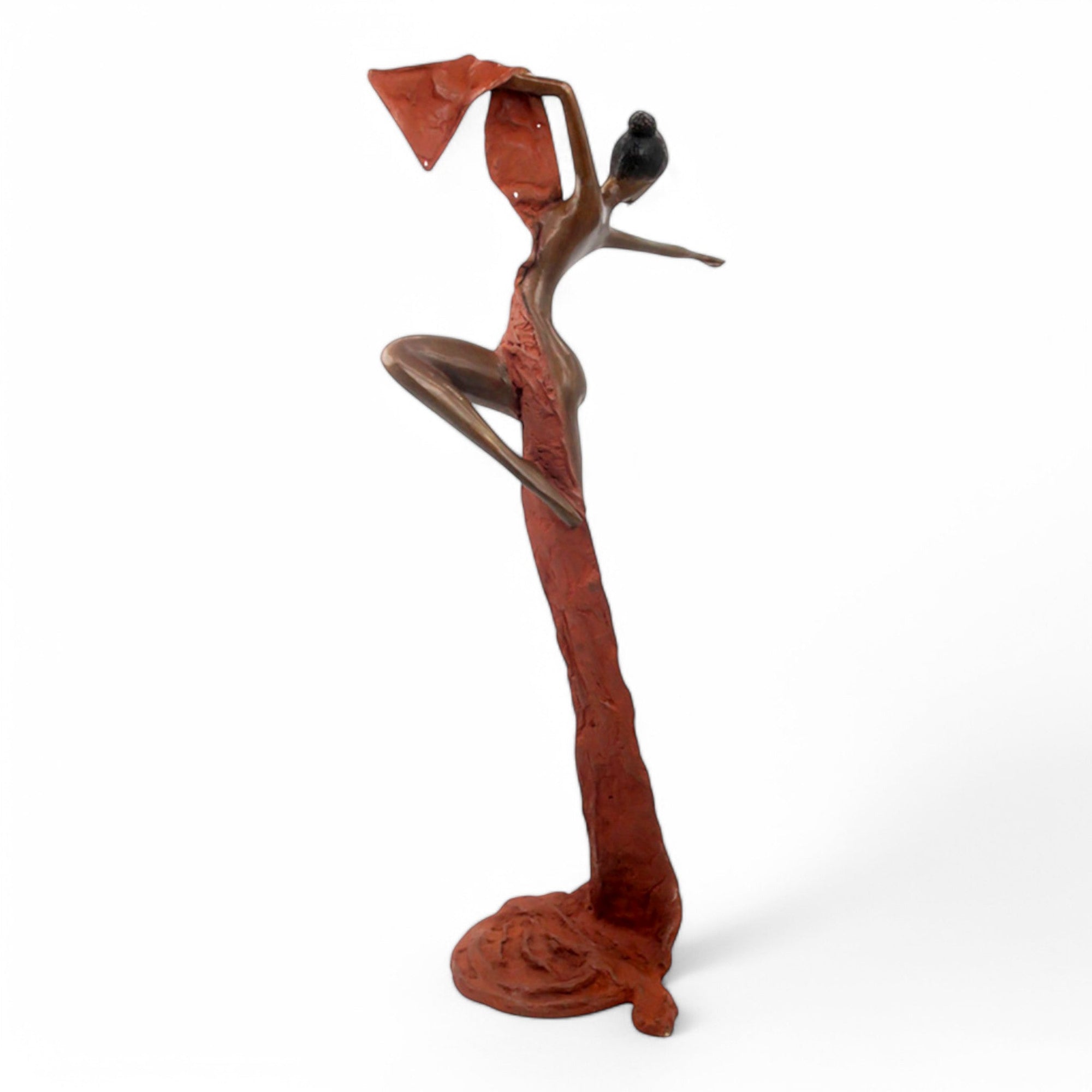 Bronze Issouf danseuse 70 cm marron n°2 Bronzes d&#39;Afrique