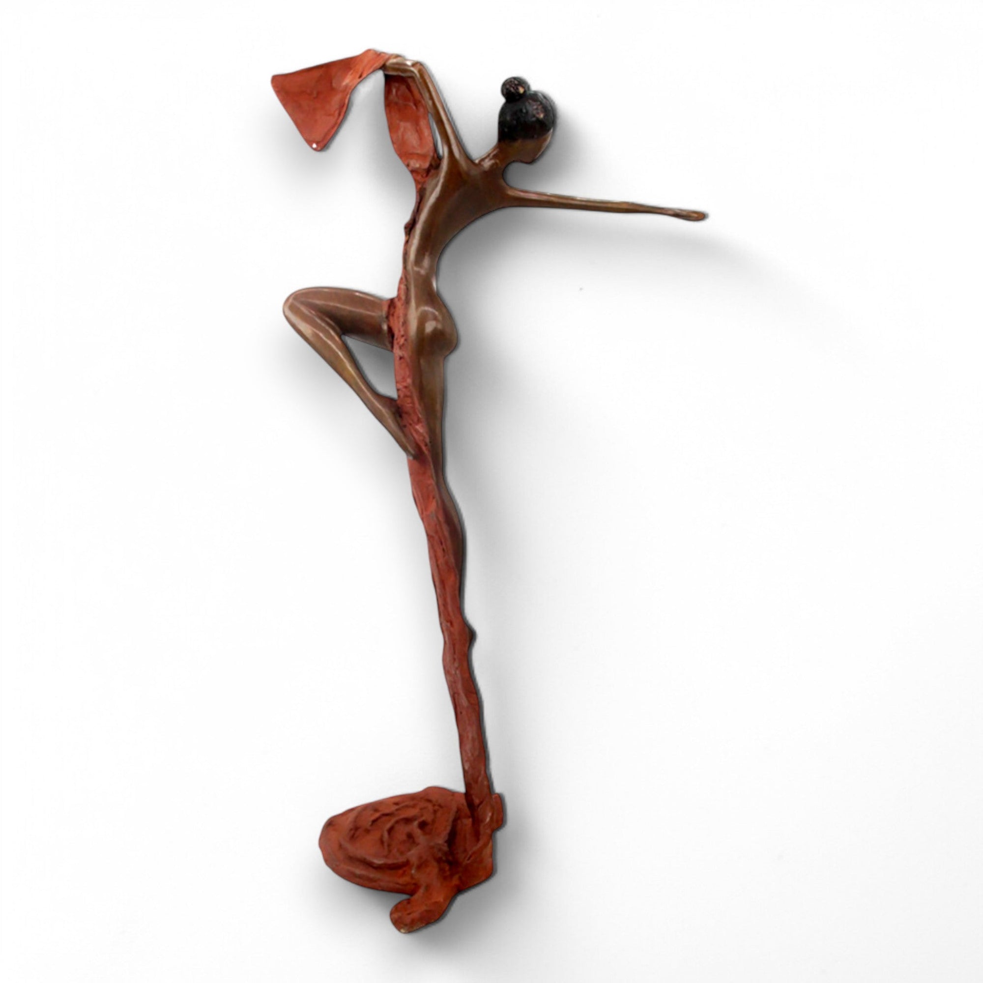 Bronze Issouf danseuse 70 cm marron n°2 Bronzes d&#39;Afrique