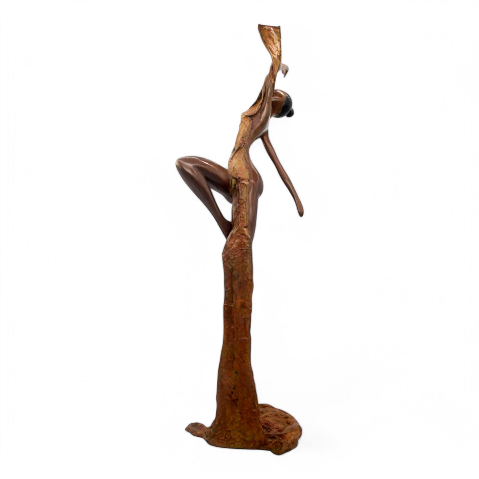 Bronze Issouf danseuse 70 cm vert n°1 Bronzes d&#39;Afrique