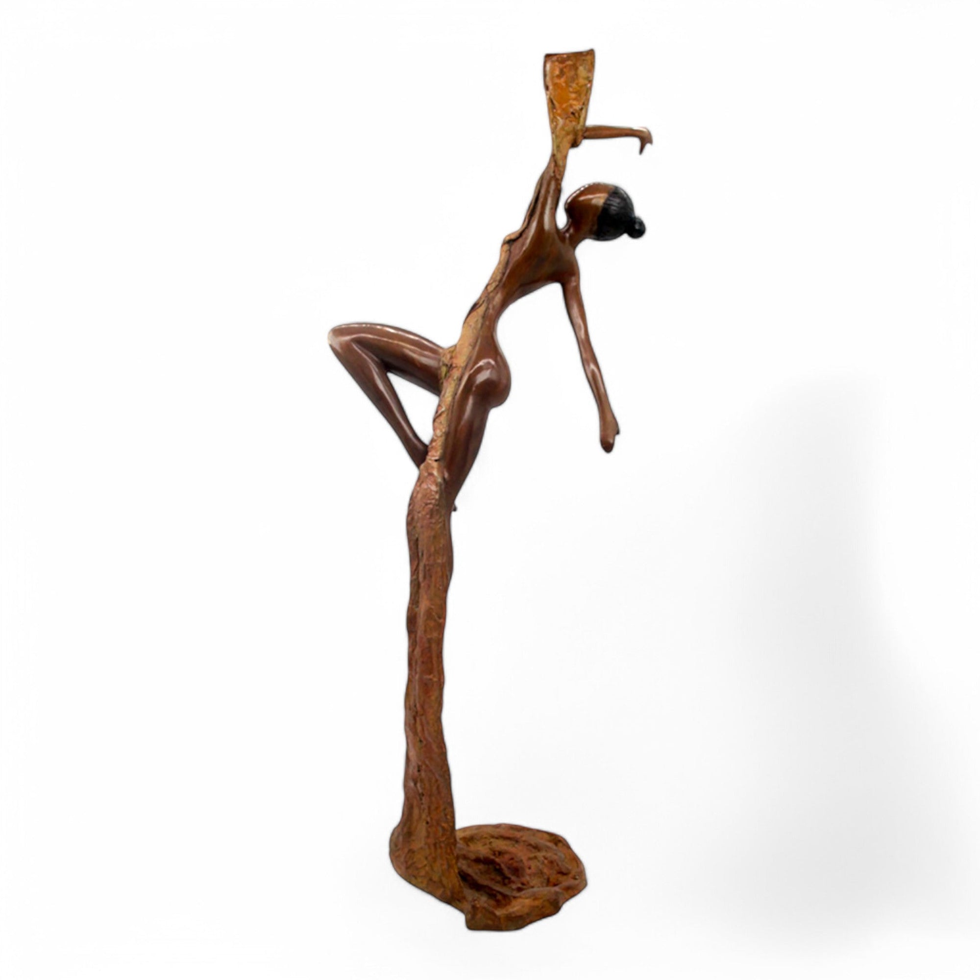 Bronze Issouf danseuse 70 cm vert n°1 Bronzes d&#39;Afrique