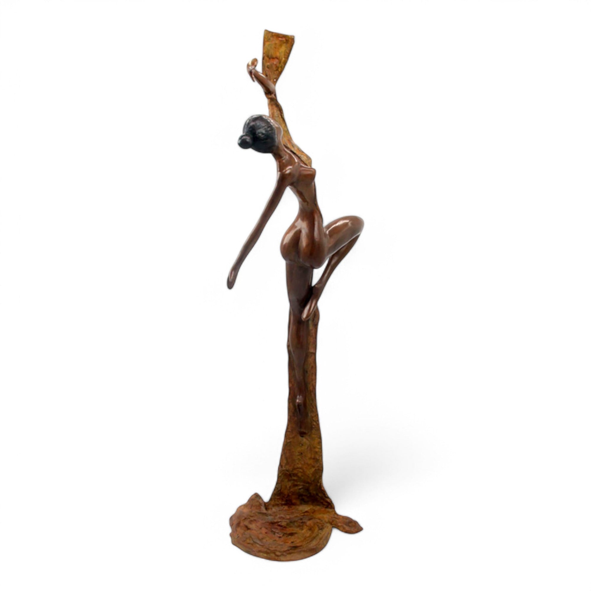 Bronze Issouf danseuse 70 cm vert n°1 Bronzes d&#39;Afrique