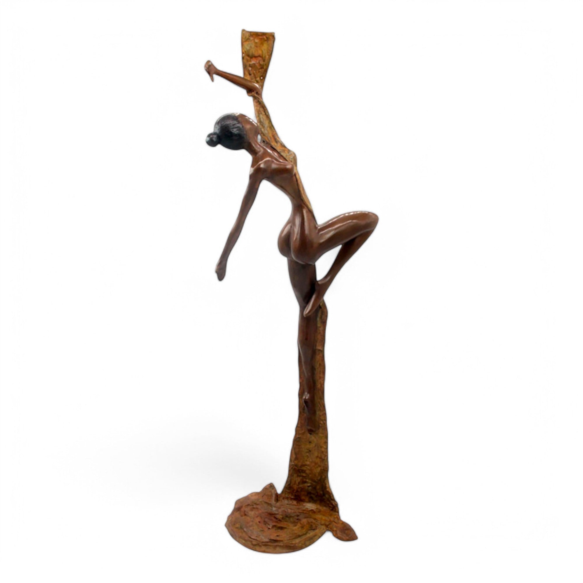 Bronze Issouf danseuse 70 cm vert n°1 Bronzes d&#39;Afrique