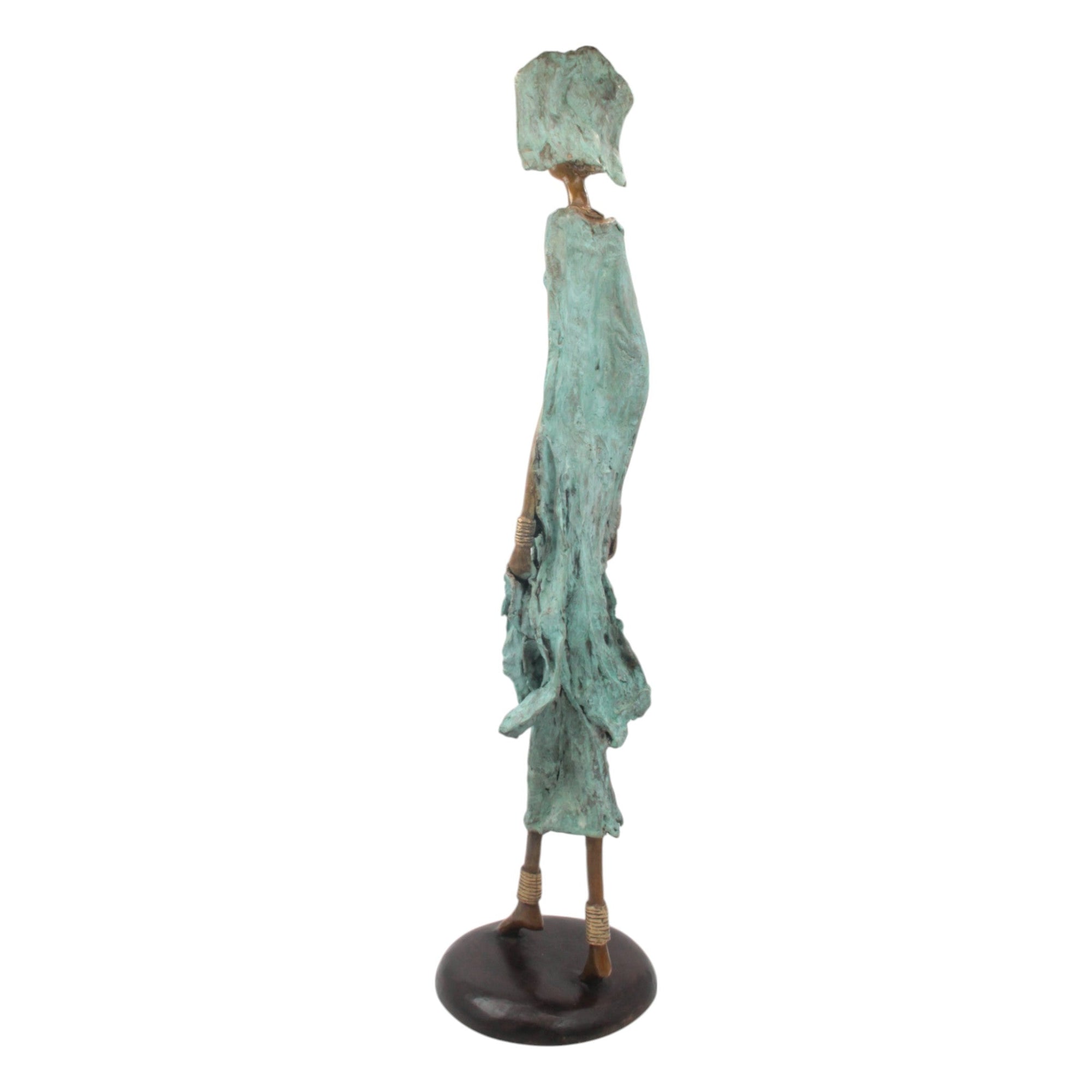 Bronze Issouf 80 cm vert n°1 Bronzes d&#39;Afrique