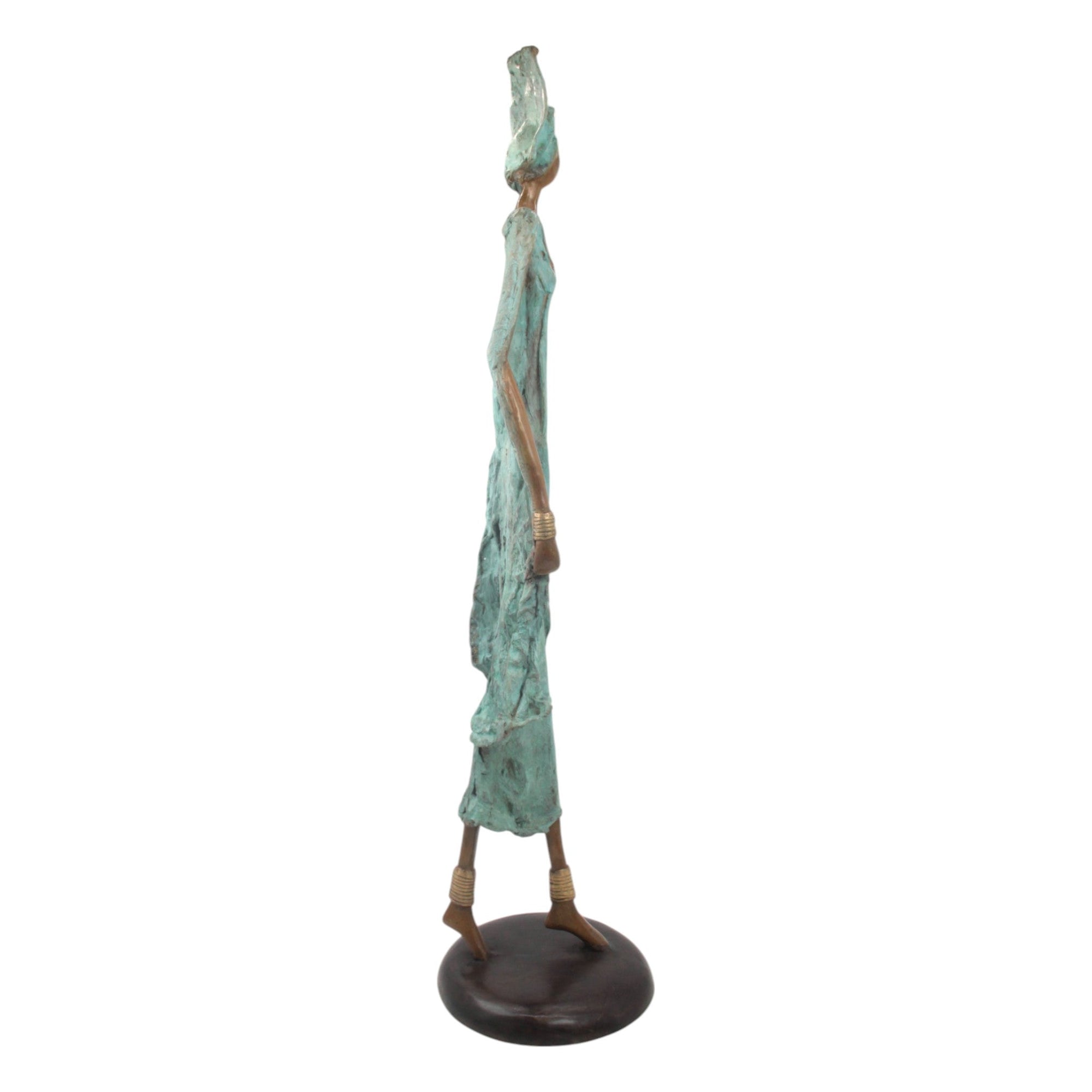 Bronze Issouf 80 cm vert n°1 Bronzes d&#39;Afrique