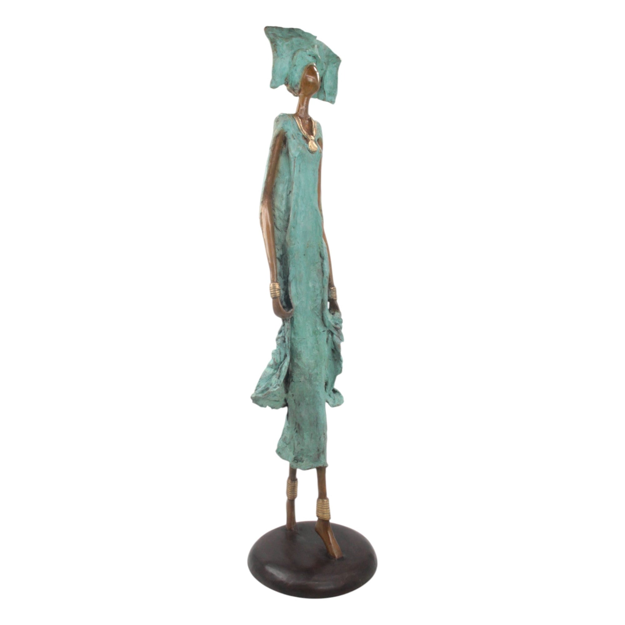 Bronze Issouf 80 cm vert n°1 Bronzes d&#39;Afrique