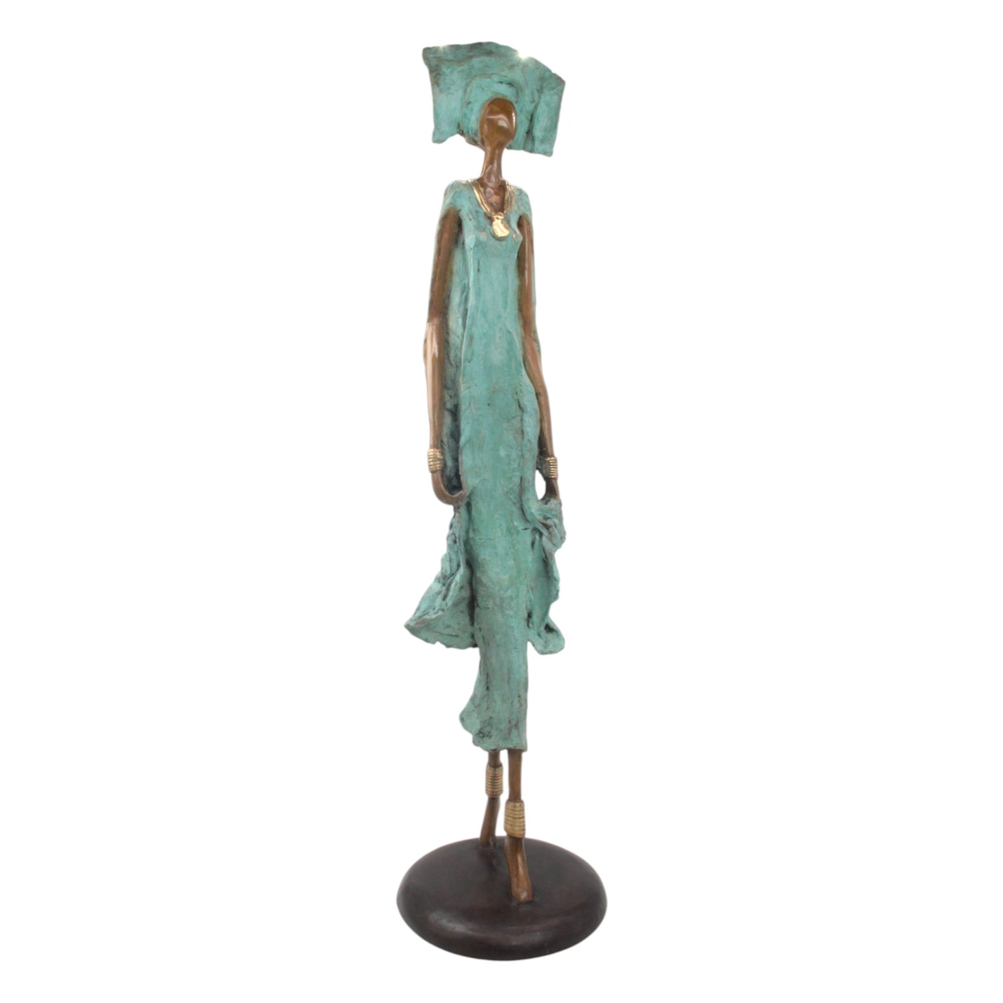 Bronze Issouf 80 cm vert n°1 Bronzes d&#39;Afrique