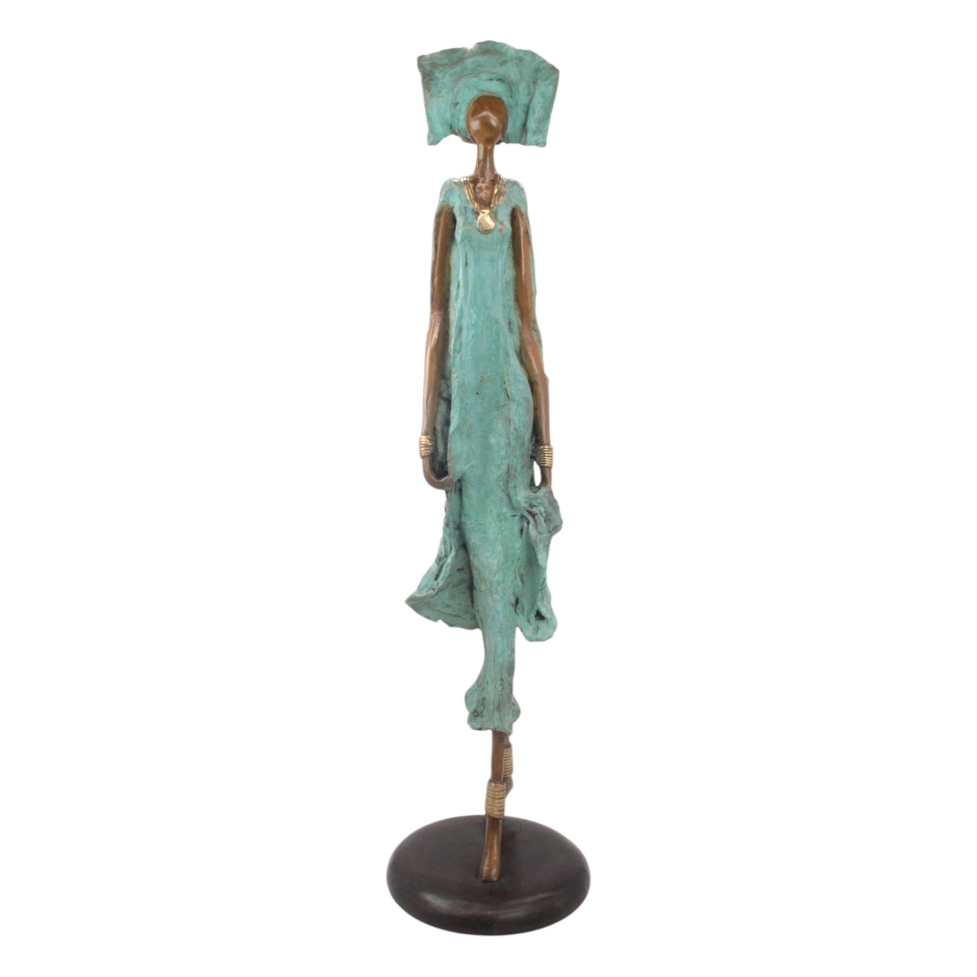 Bronze Issouf 80 cm vert n°1 Bronzes d&#39;Afrique